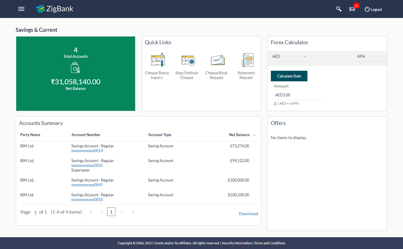 Accounts Overview